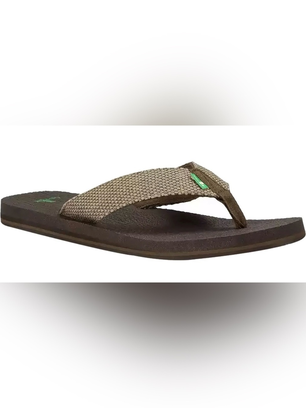 Sanuk Men’s Yogi 4 Flip Flops, Tan, Size 12
